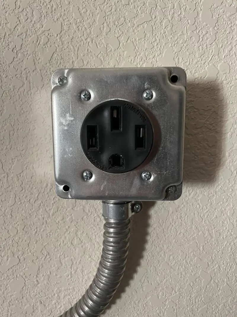 NEMA 14-50 outlet installed for Smart Home Electrical in Lely